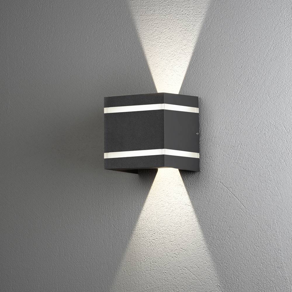 Konstsmide Cremona 7870-370 LED-Außen-Wandleuchte 6W Anthrazit Lampe Leuchte - 7318307870374