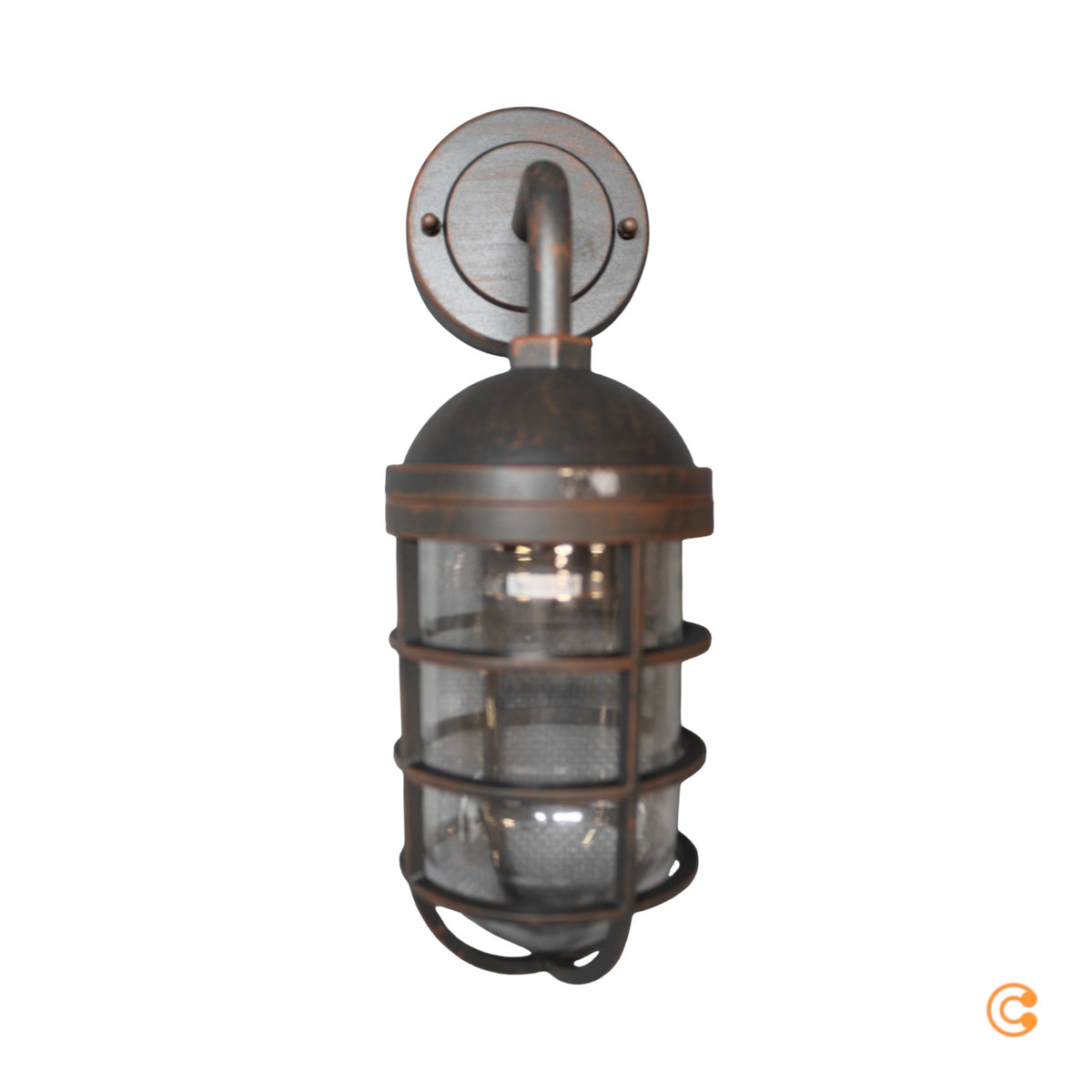 Wandleuchte Außenwandlampe Leuchte Gero Metall Glaslampenschirm E27 LED IP44 - 4251096553208