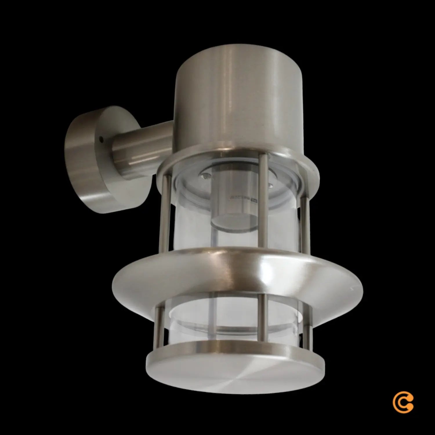 B-Ware Außenwandleuchte Wandlampe Leuchte Ludovica Edelstahl Glas Silber E27 Led I71 - 4251096549522