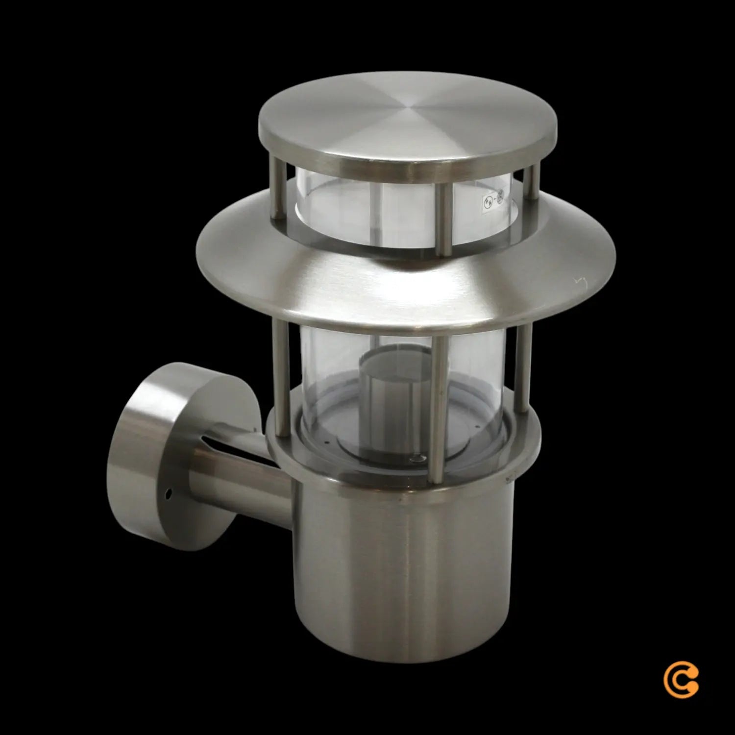 B-Ware Außenwandleuchte Wandlampe Leuchte Ludovica Edelstahl Glas Silber E27 Led I71 - 4251096549522