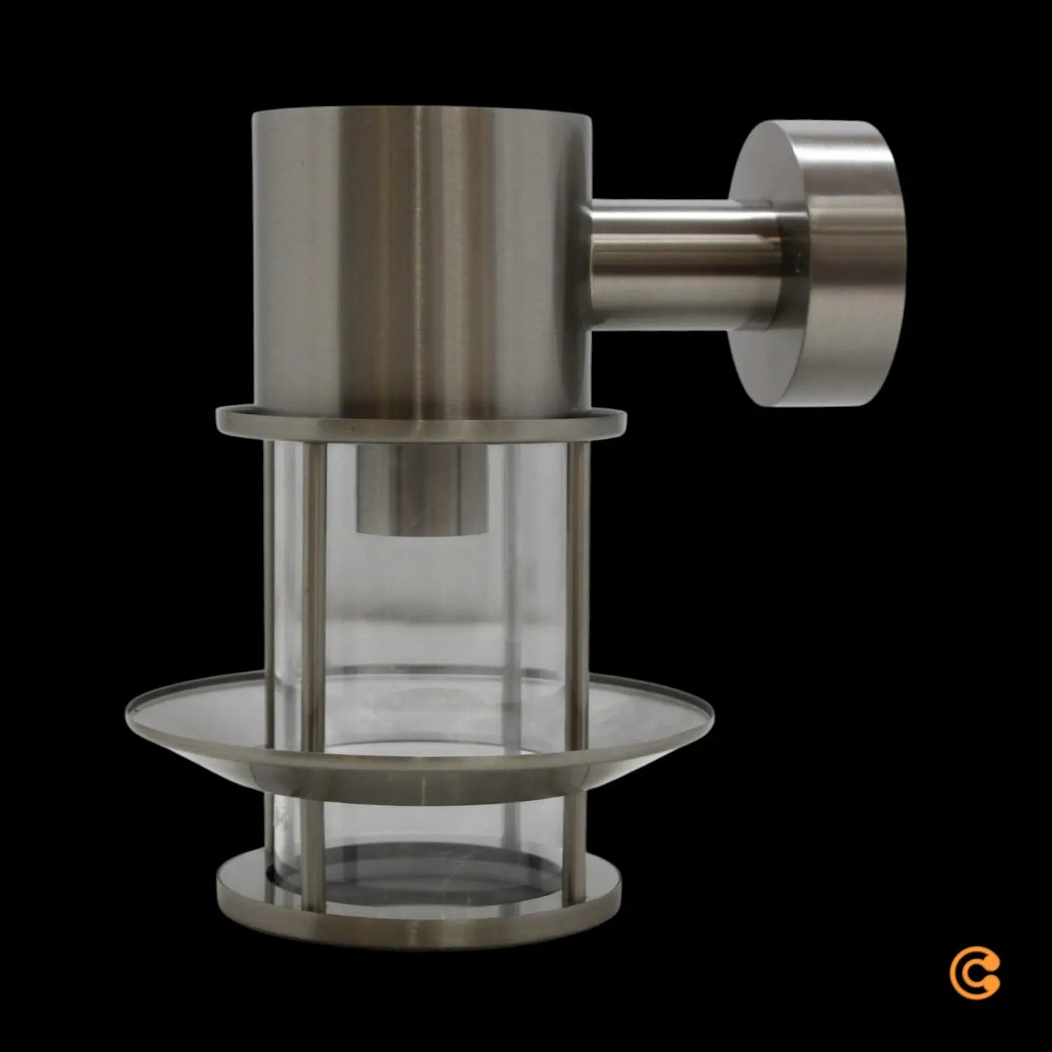 B-Ware Außenwandleuchte Wandlampe Leuchte Ludovica Edelstahl Glas Silber E27 Led I71 - 4251096549522