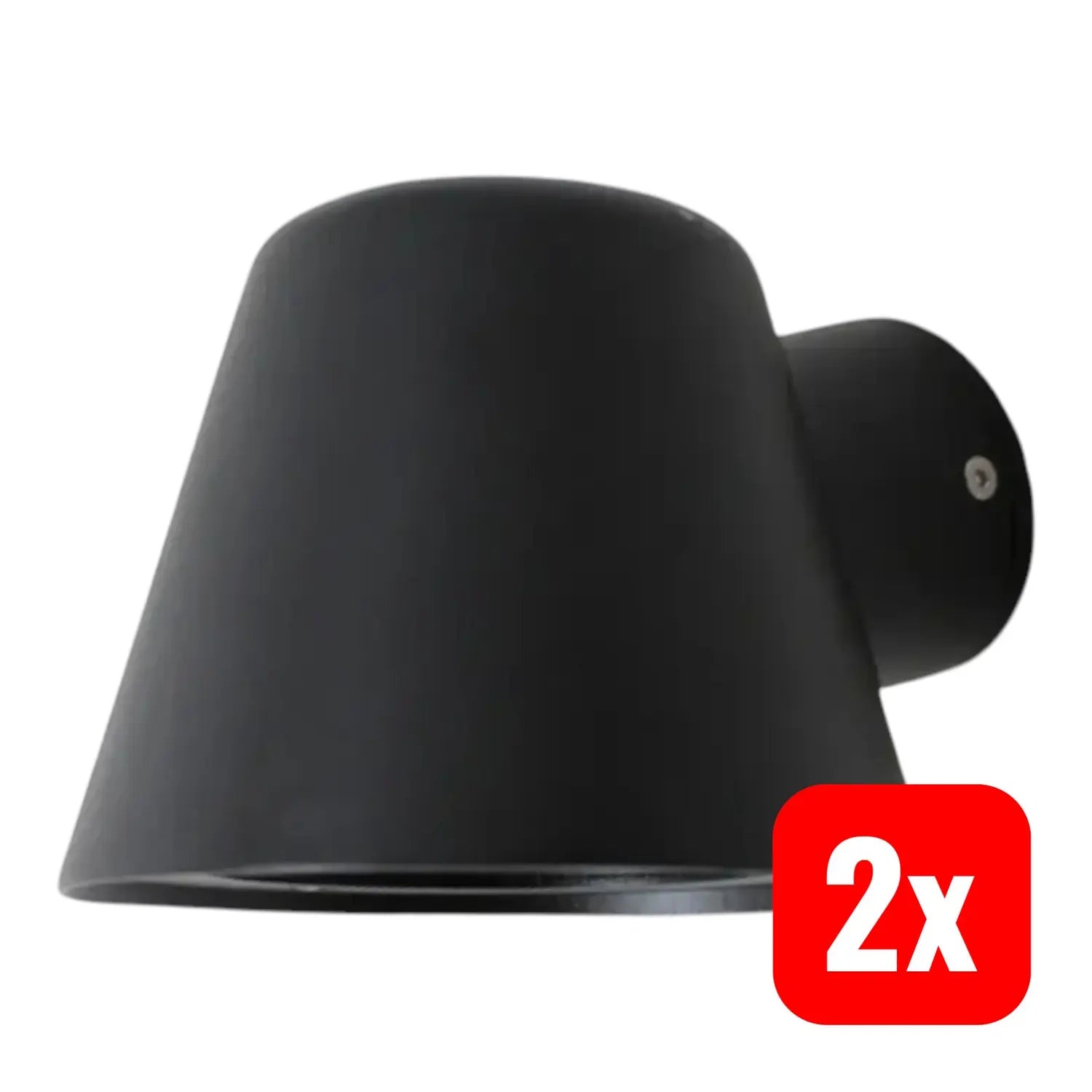 B-Ware Nordlux Außenwandleuchte Wandlampe Aleria Gu10 Metall Schwarz Rund 2 Stück - 5704924000720