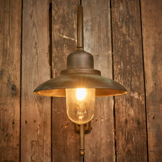 Moretti Luce Außenwandleuchte Casale Wandleuchte Wandlampe H 60cm Messing Antik  B-Ware - 8021035013966