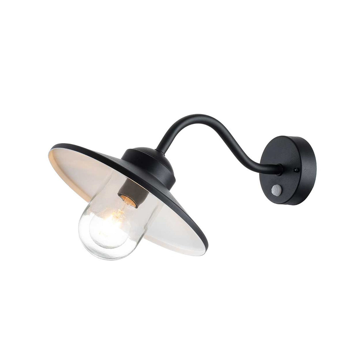Elstead Außenwandleuchte Klampenborg Leuchte Lampe schwarz Bewegungsmelder - 5024005292401