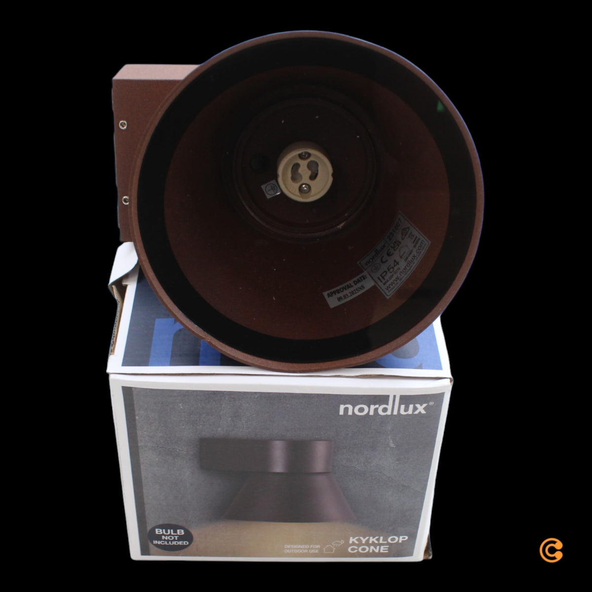 Nordlux Außenwandleuchte Kyklop Cone Außenlampe Wandlampe IP54 rostbraun - 5704924015533