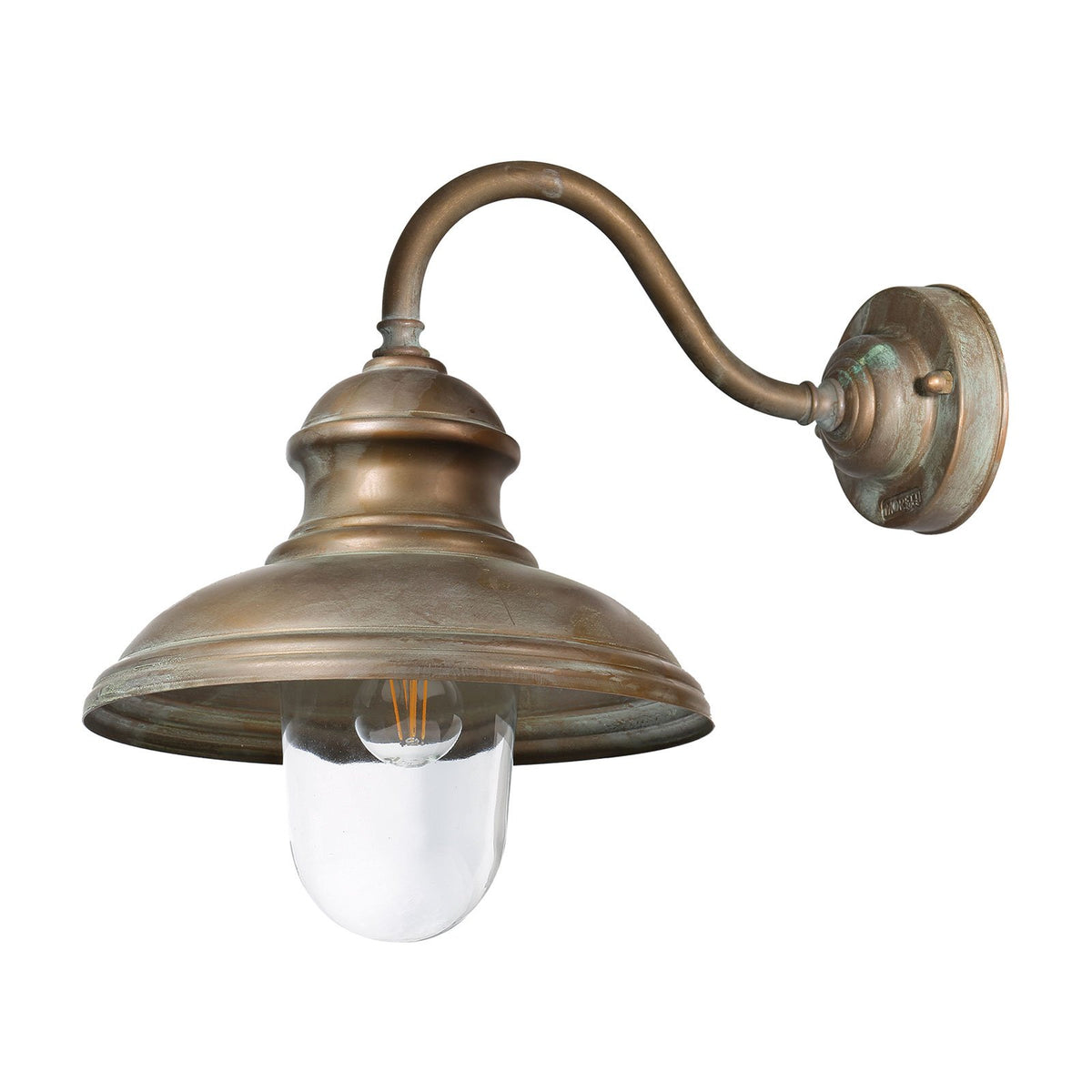 Moretti Luce Außenwandleuchte Little Mill 3351 Wandleuchte Altmessing Glas klar - 8021035015502