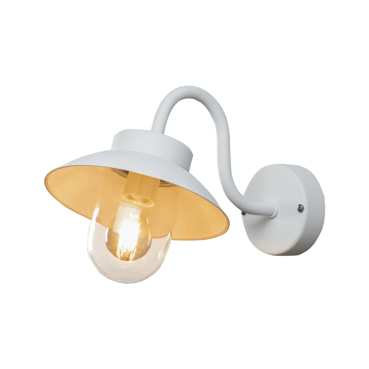 B-Ware Konstsmide Außenwandleuchte Lampe Vega Mini Außenleuchte Weiß Breite 22 Cm    - 7318304172501