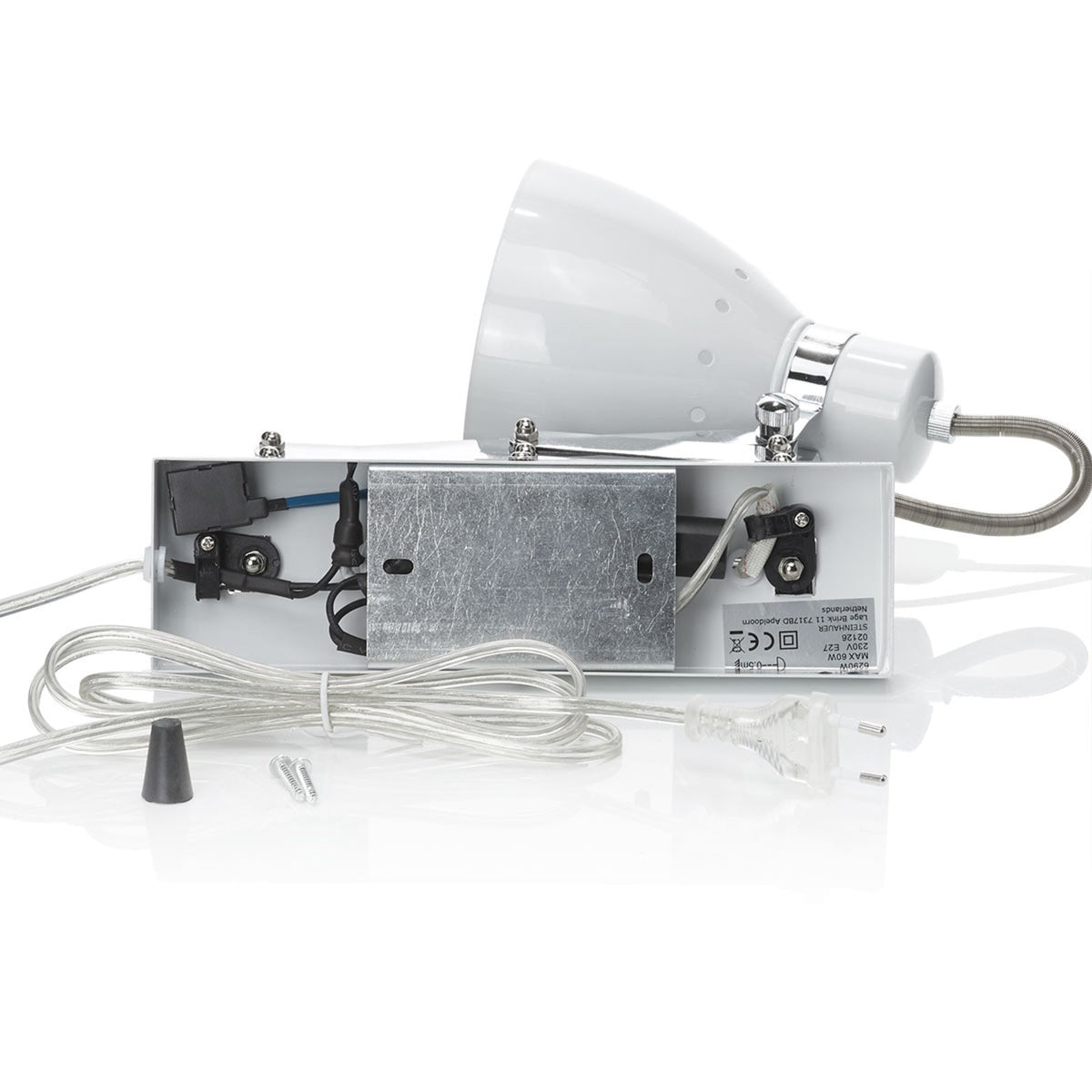 Steinhauer Ausziehbare Metall-Wandleuchte Wandleuchte Lampe Leuchte Kordian weiß - 8712746068696