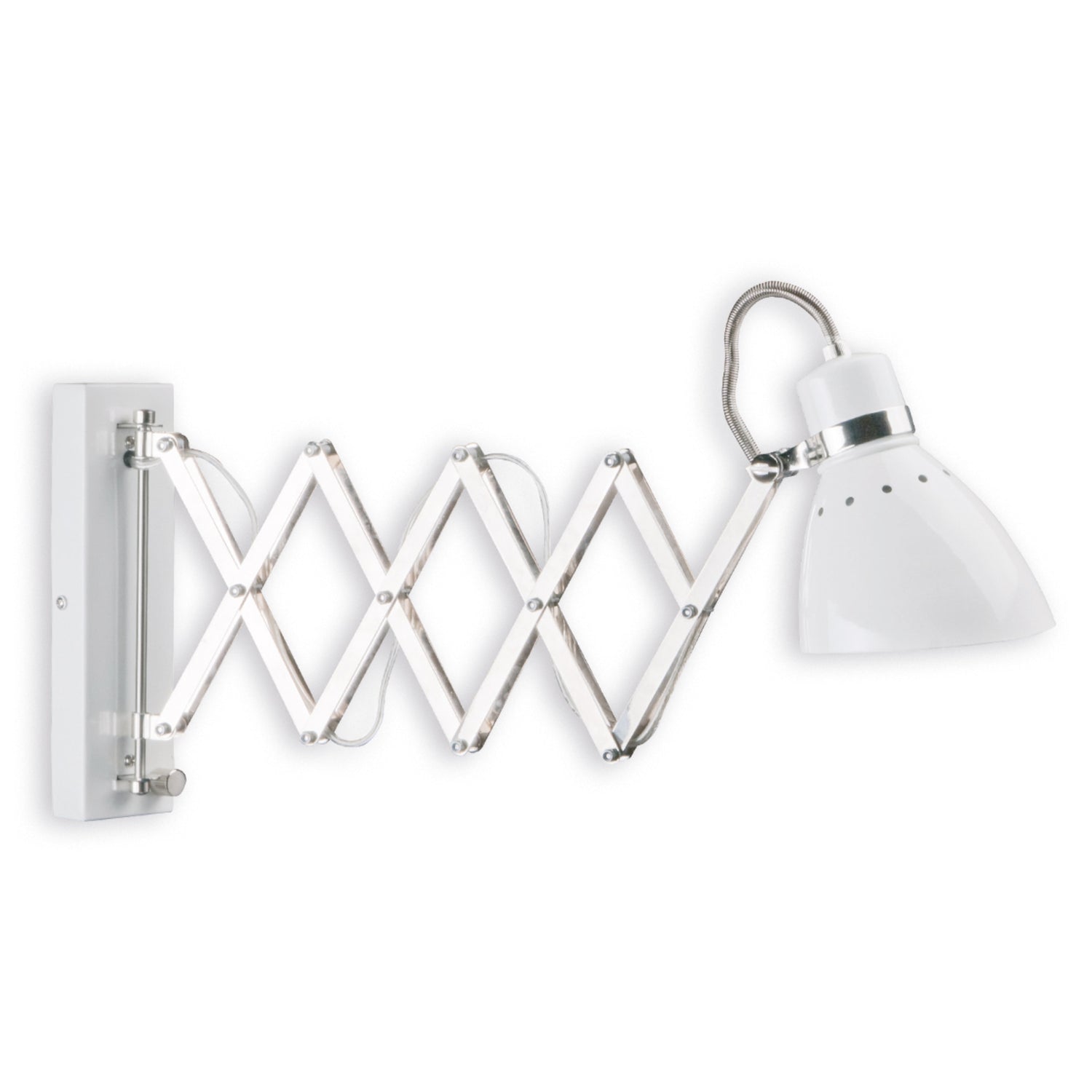 B-Ware Steinhauer Ausziehbare Metall Wandleuchte Wandleuchte Lampe Leuchte Kordian Weiß - 8712746068696