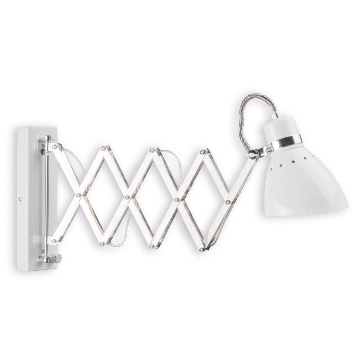 Steinhauer Ausziehbare Metall-Wandleuchte Wandleuchte Lampe Leuchte Kordian weiß - 8712746068696