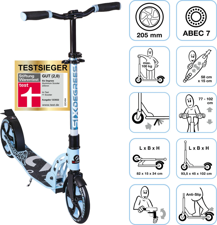 Authentic Sports & Toys Alu Scooter Roller Kickroller Cityroller Kick Roller  B-Ware - 4260341185682
