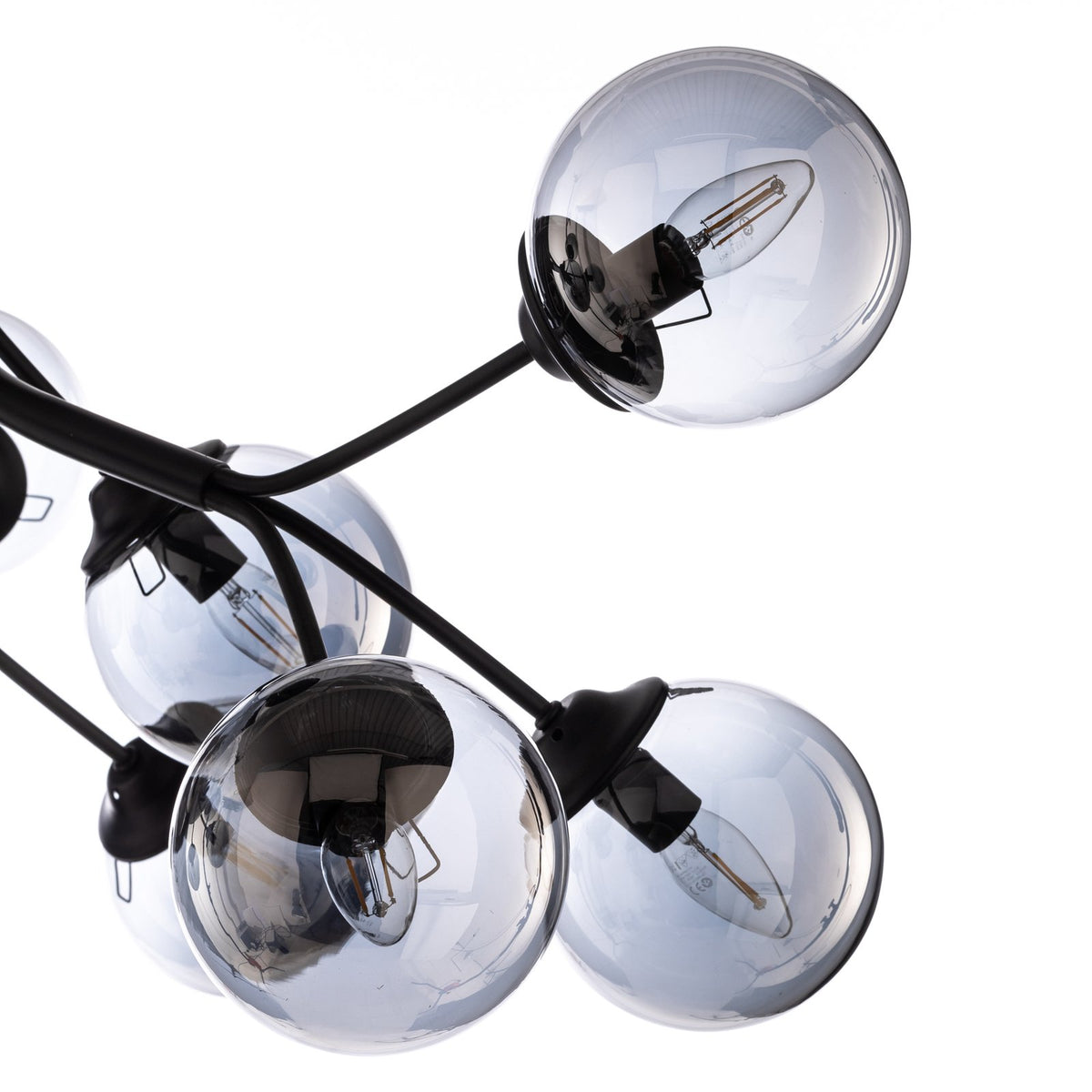 Avonni Deckenleuchte AV-4286-12-BSY mit Rauchglaskugeln Deckenlampe Lampe Spot - 8698957178488