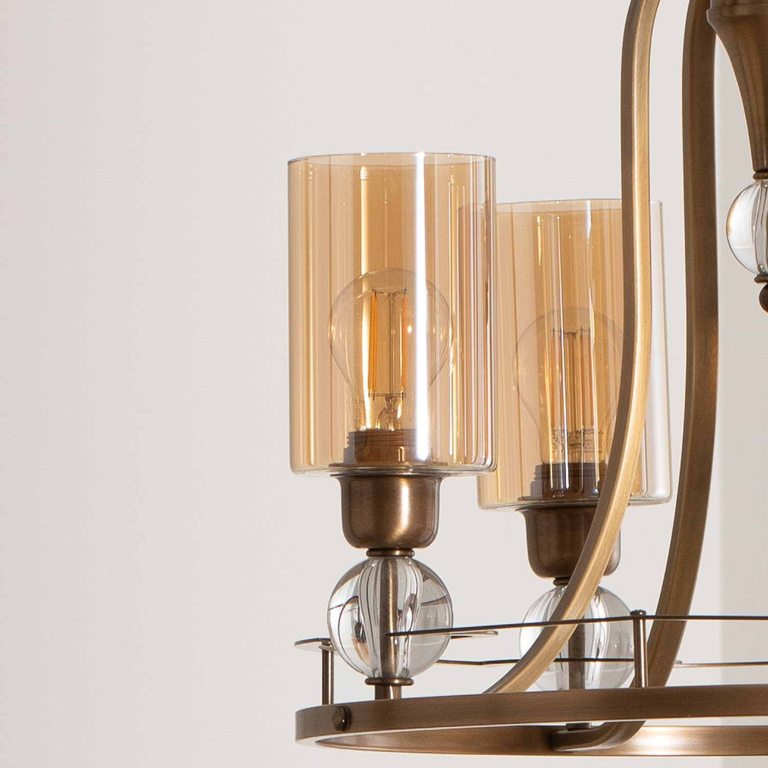 Avonni Jadina Kronleuchter Deckenleuchte Lampe Gold Antik 4flg ø50cm Metall Glas B-Ware - 8698957120470