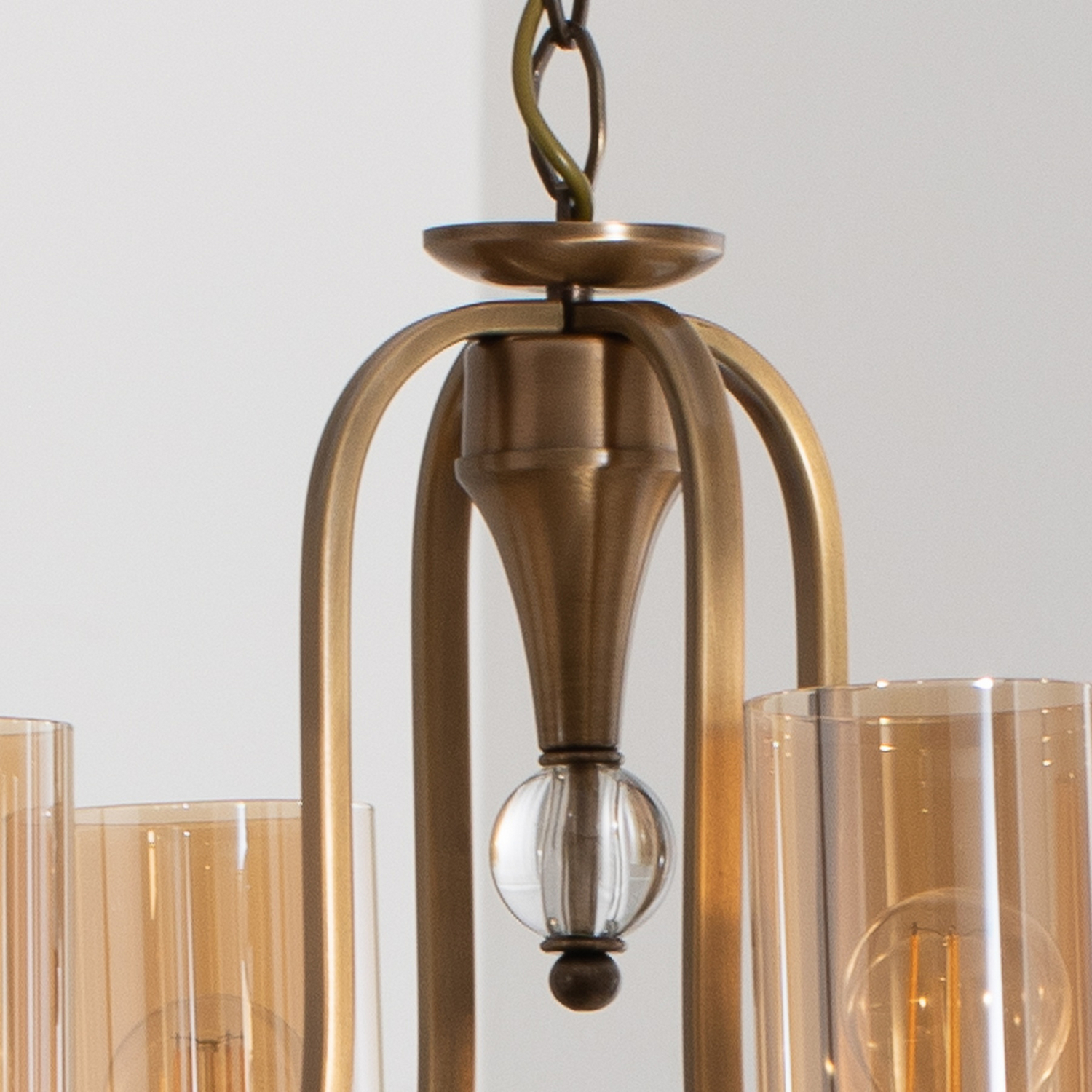 Avonni Jadina Kronleuchter Deckenleuchte Lampe Gold Antik 4flg ø50cm Metall Glas B-Ware - 8698957120470