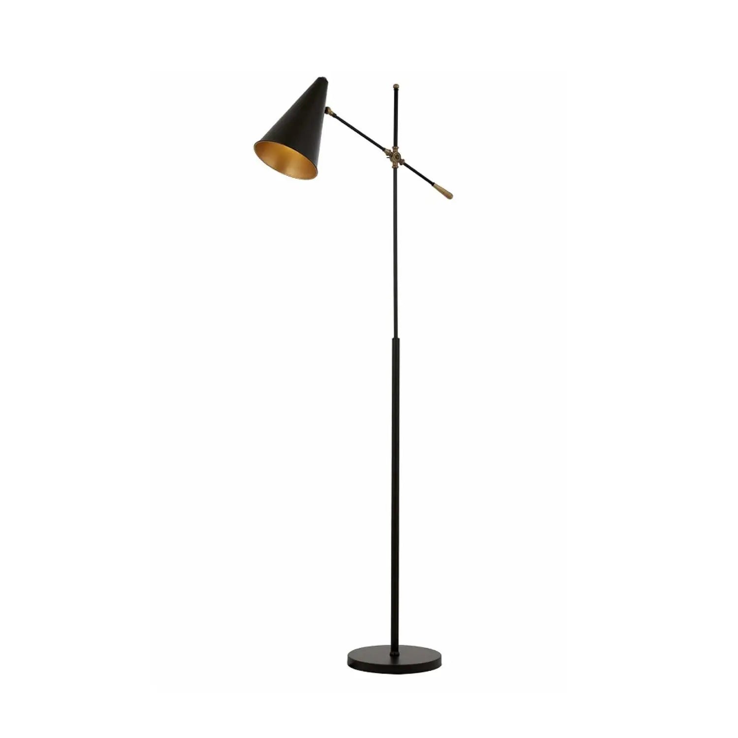 B-Ware Avonni Stehleuchte Lampe Nelu Schwarz Metall 185 Cm Justierbar - 8698957168434