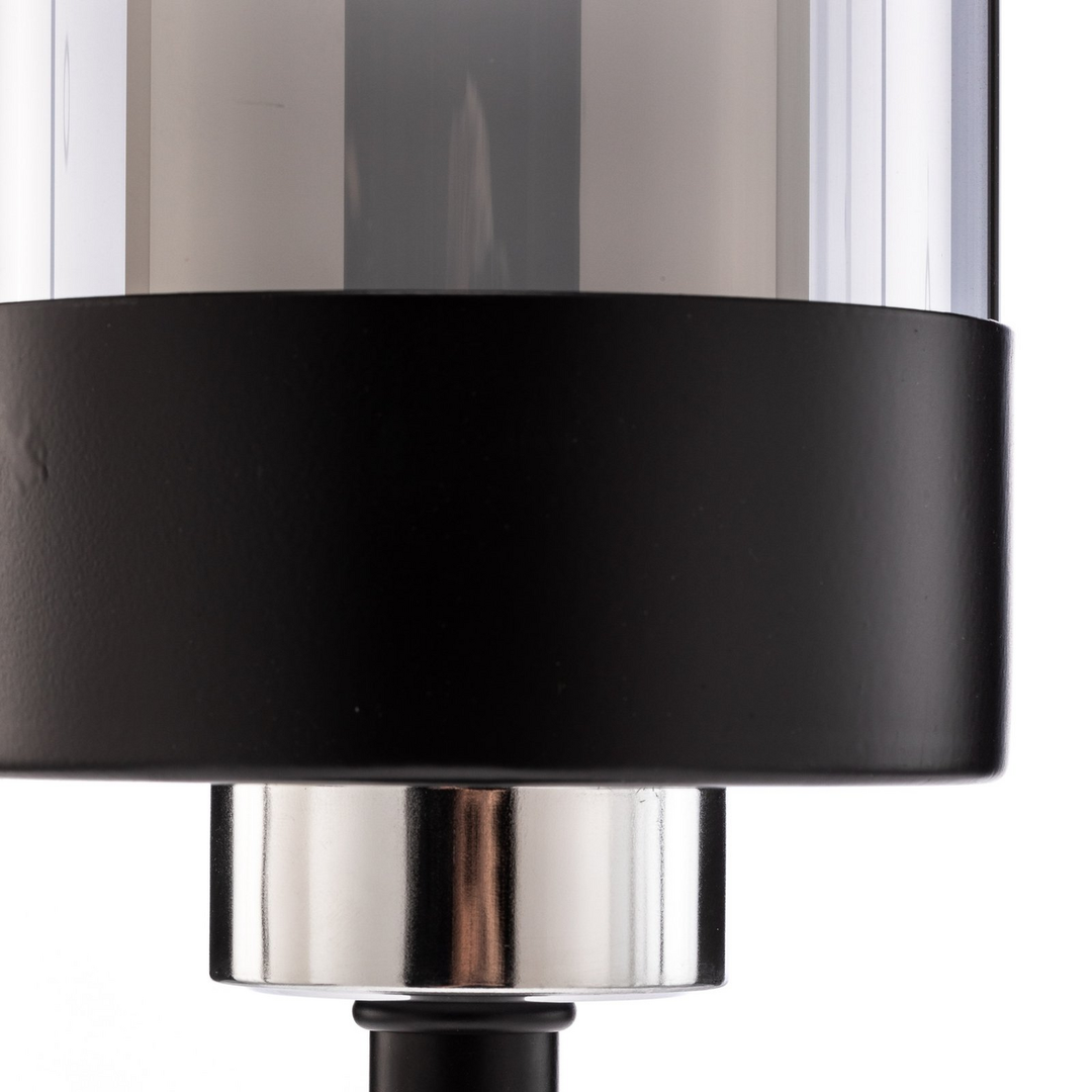 Avonni Tischleuchte Lampe Ml 4288 1 Bsy Schwarz Rauchgrau E27 Metall Glas Leuchte B-Ware - 8698957164023