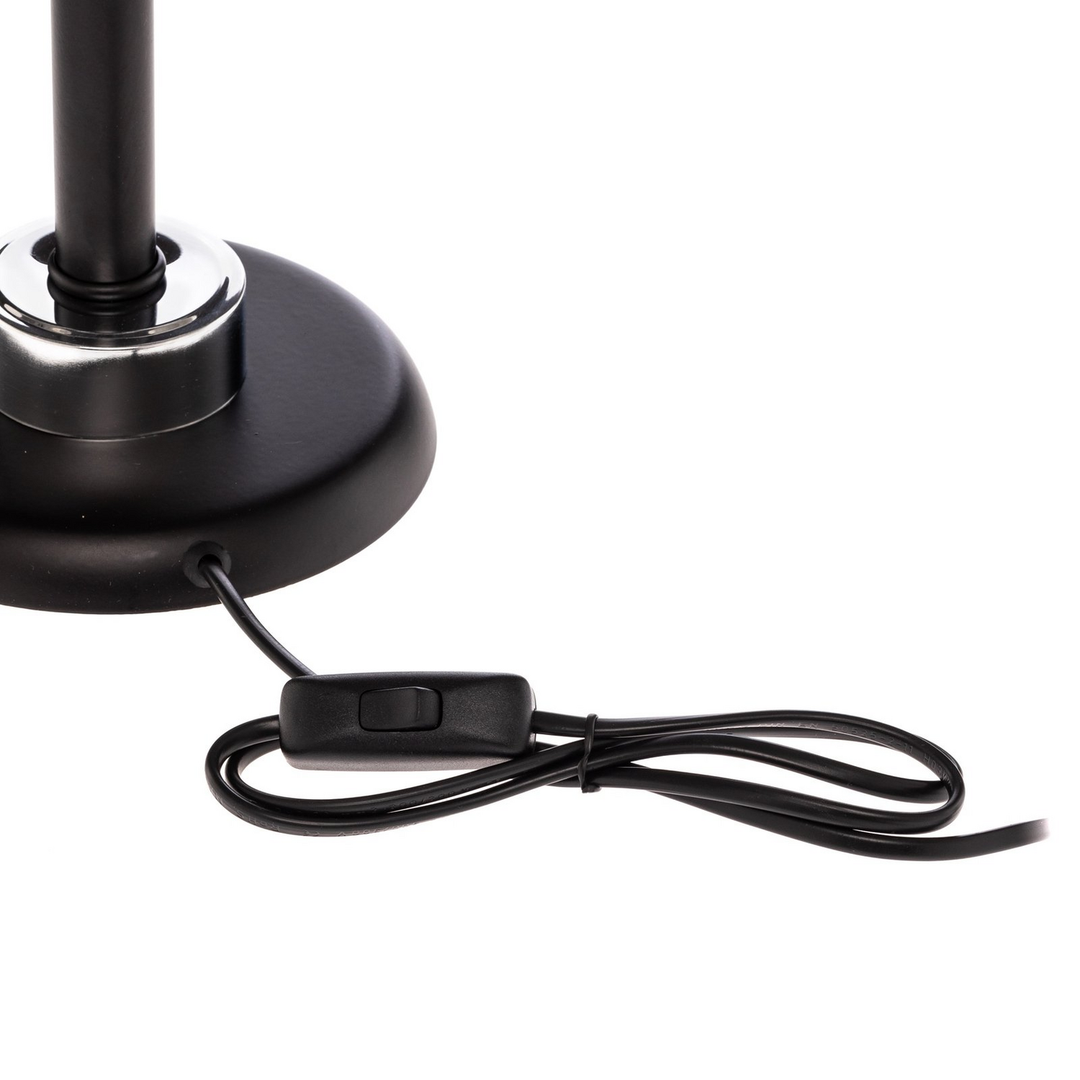Avonni Tischleuchte Lampe Ml 4288 1 Bsy Schwarz Rauchgrau E27 Metall Glas Leuchte B-Ware - 8698957164023