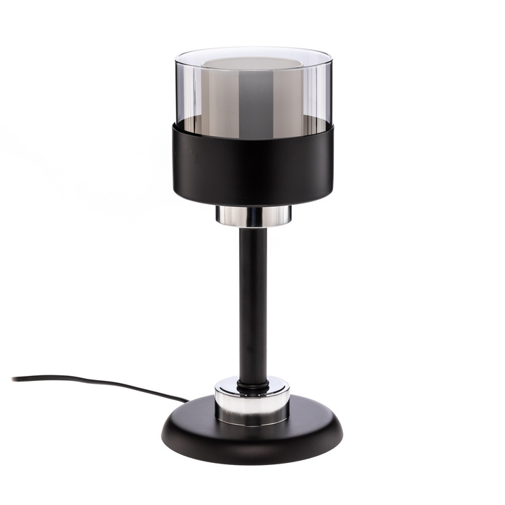 Avonni Tischleuchte Lampe Ml 4288 1 Bsy Schwarz Rauchgrau E27 Metall Glas Leuchte B-Ware - 8698957164023