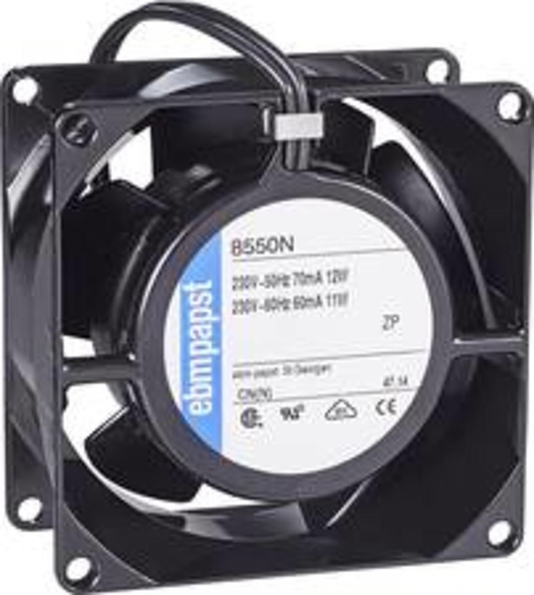 Ebm Papst 8550 N Axiallüfter 230 V/Ac 50 M³/H 80x80x38mm Schwarz Metall B-Ware - 4016138145243