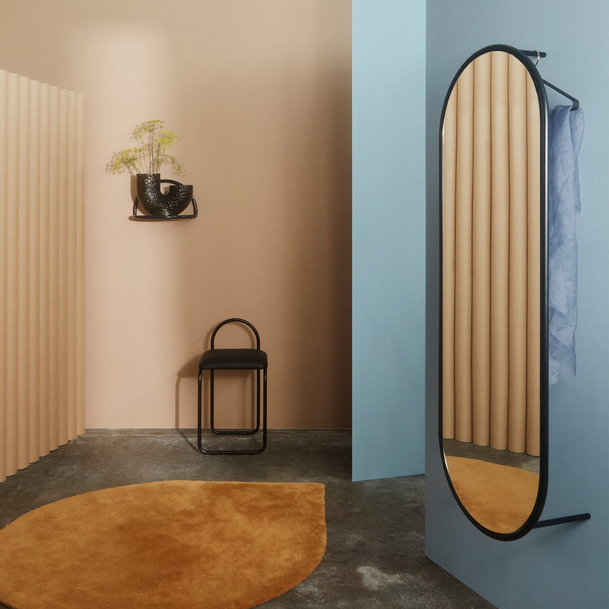 AYTM Angui Wandspiegel Spiegel Hängespiegel Flurspiegel large 39x108cm anthrazit - 5704444055637