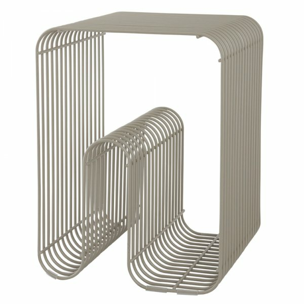Aytm Curva Stool Hocker Regal Zeitungsablage Sitzhocker Design Sitz Taupe Stahl B-Ware - 5704444084613
