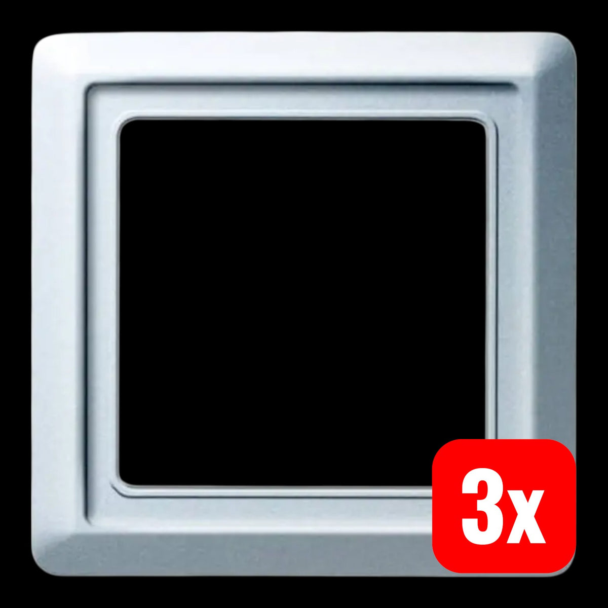 Busch Jaeger Rahmen Abdeckung Allwetter IP44 1fach Weißaluminium RAL 9006 3 Stk - 4011395103739