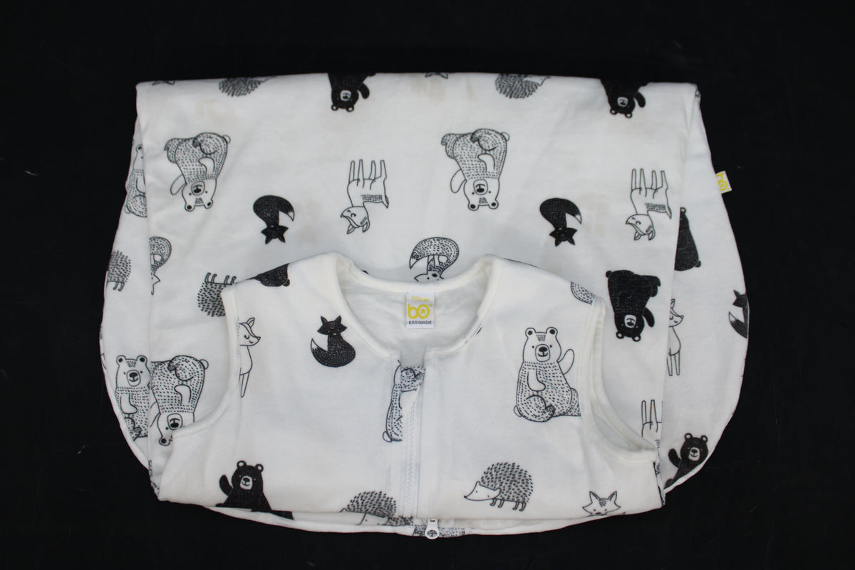 B.O. Traumzeit Winterschlafsack Gr. 110 Tiermotiv Babyschlafsack SIEHE TEXT - 1