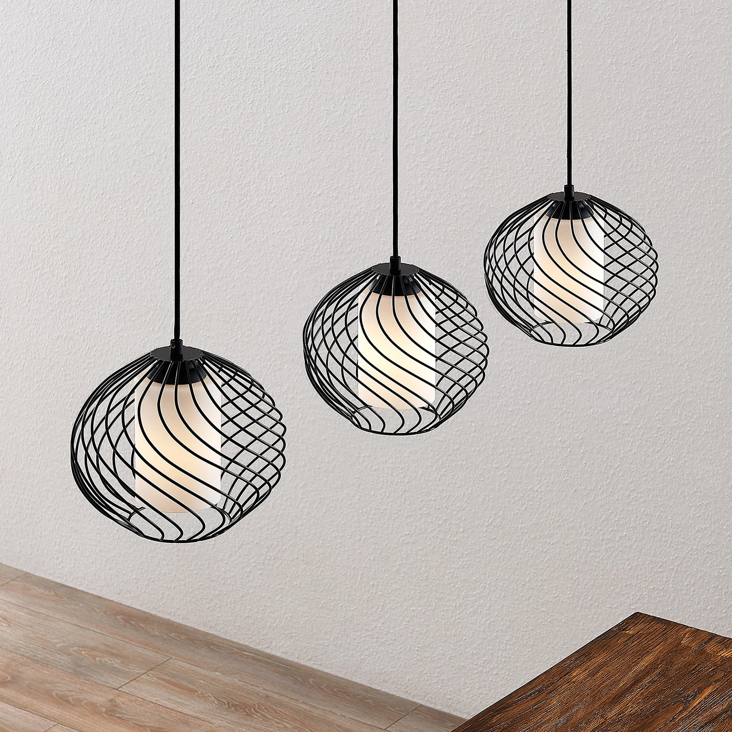 B-Ware Lindby Cedrice Käfig Pendelleuchte Hängeleuchte Deckenlampe Lampe 3 Flammig 0