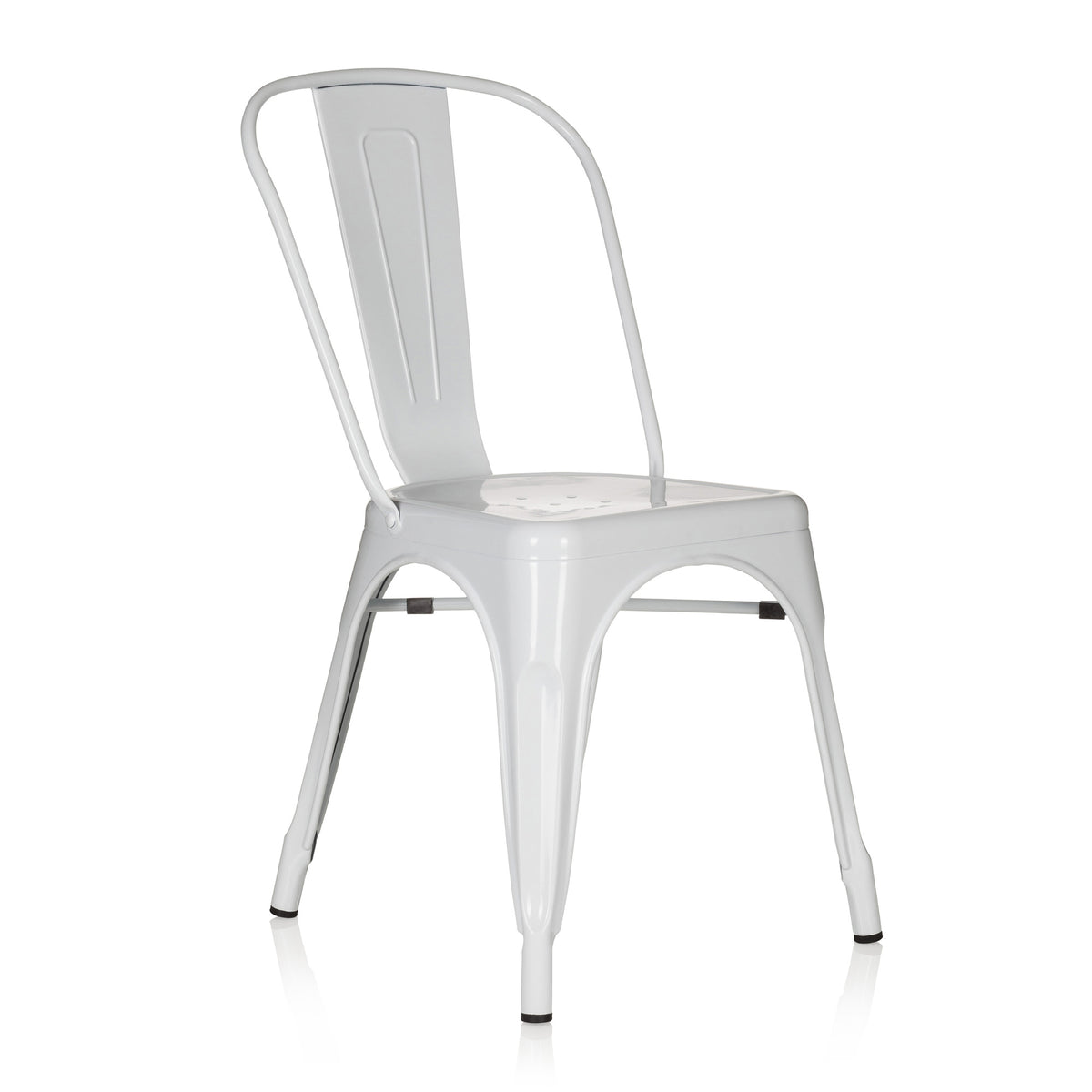 hjh OFFICE Stuhl Sitzmöbel Bistrostuhl weiss stapelbar Gastronomie Sitz - 4251084662363