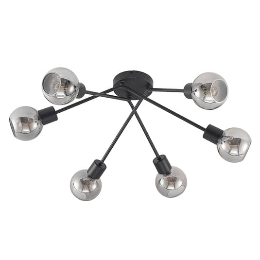 Lindby Lioma Deckenlampe Hängelampe Lampe Licht Leuchte E14 6-flammig schwarz76