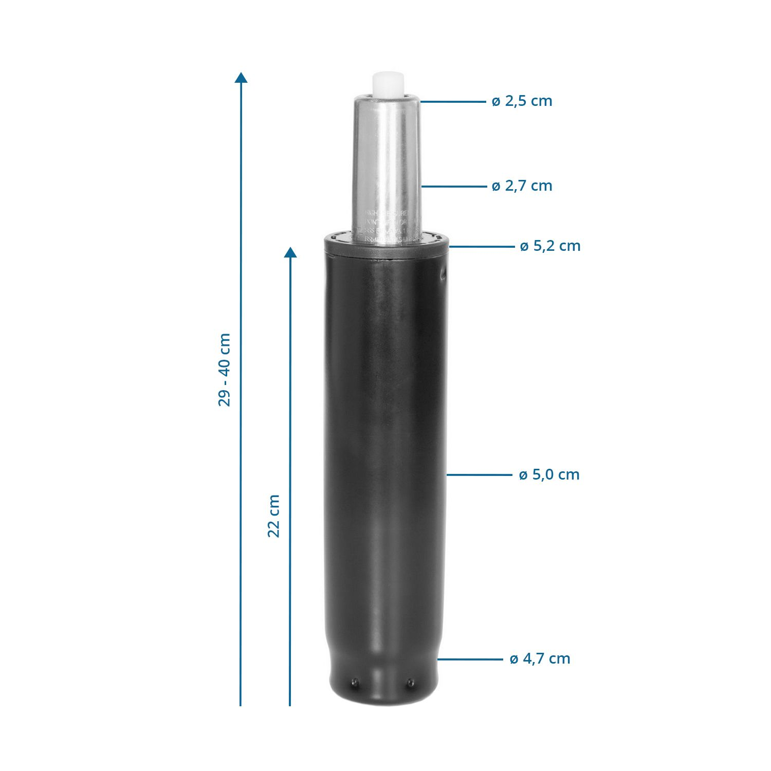 B-Ware Gf L Größe L Gasfeder 29 40 Cm Hjh Office Feder Stuhlfeder Drehstuhlfeder