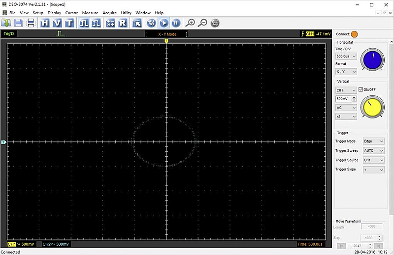 B-Ware Voltcraft Dso 3074 Usb Oszilloskop Usb 70 M Hz 4 Kanal 250 M Sa/S 16 Kpts 8 Bit