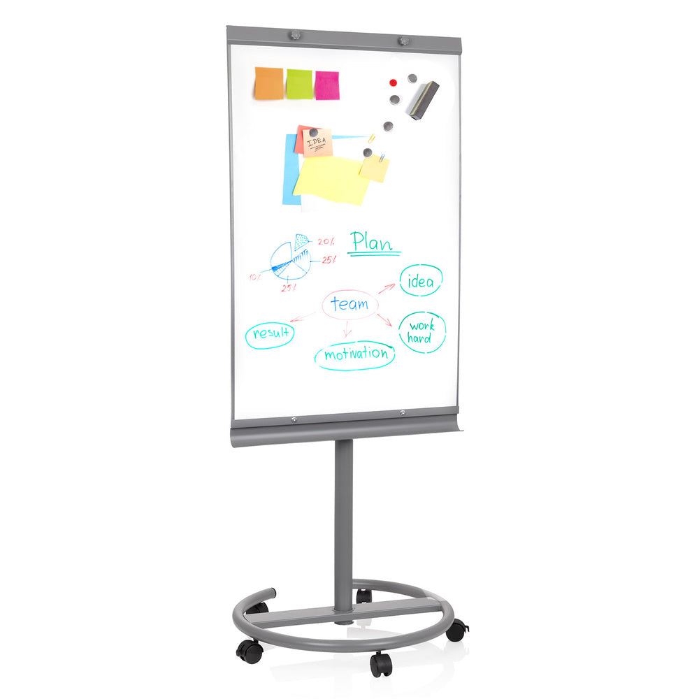 hjh OFFICEWhiteboard Flipchart MULTIBOARD silber höhenverstellbar magnetisch - 4251084696597