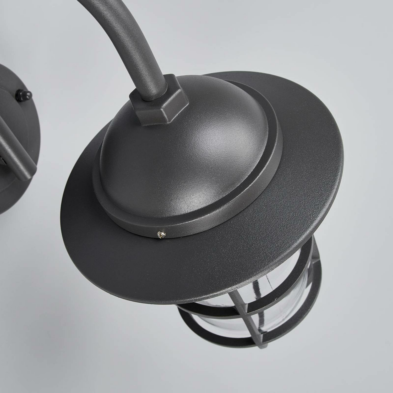 B-Ware Lindby Außen Wandleuchte Naila Wandleuchte Außenlampe Lampe Leuchte E27 Dunkelgra