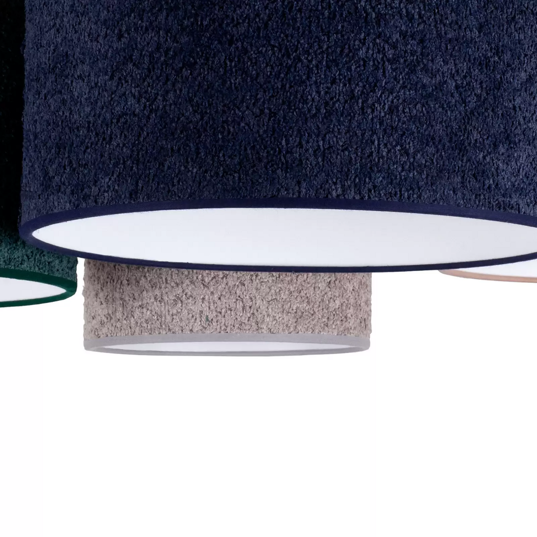 Euluna Deckenleuchte Boucle 4fl blau grün cappuccino grau Deckenlampe Leuchte