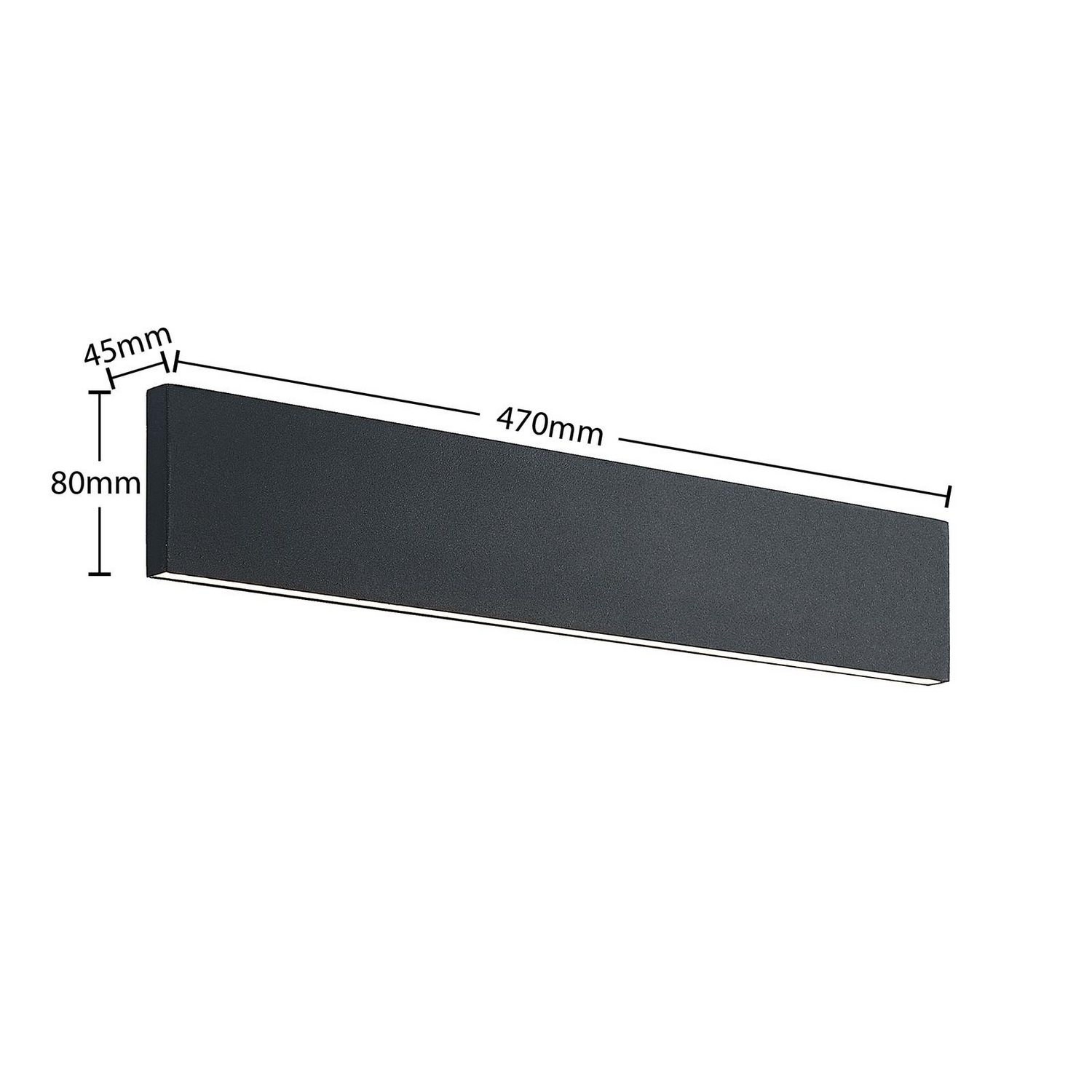 B-Ware Lindby Wandlampe Wandleuchte Led Leuchte Schwarz Stahl Warmweiß Dimmbar 47 Cm