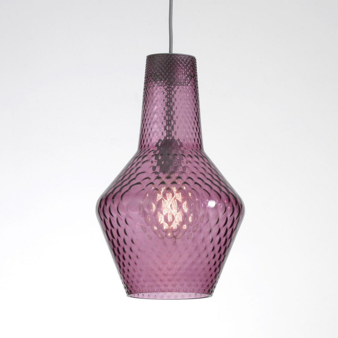 AILATI Hängeleuchte Romeo 130 cm Glas amethyst Deckenlampe Deckenleuchte Lampe