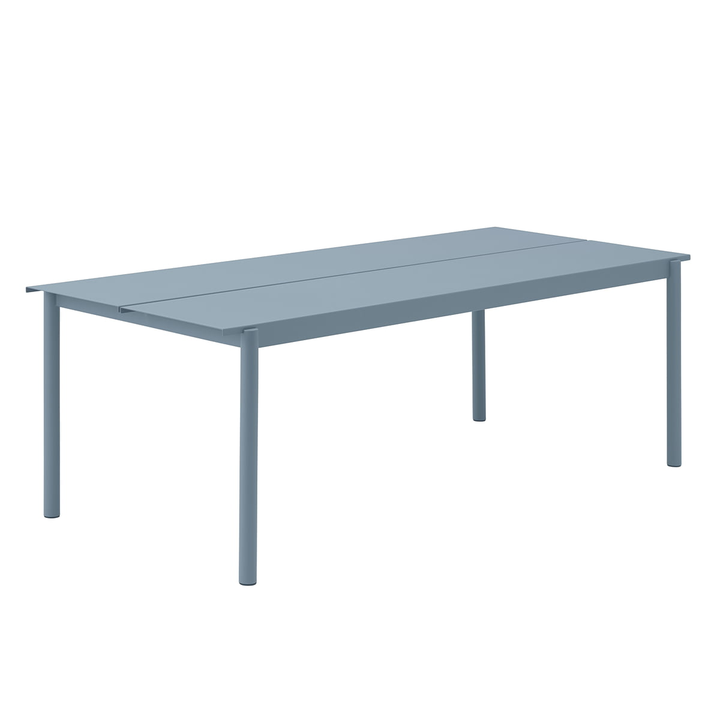 Muuto - Linear Steel Outdoor Gartentisch 220 x 90 cm hellblau Tisch Outdoormöbel