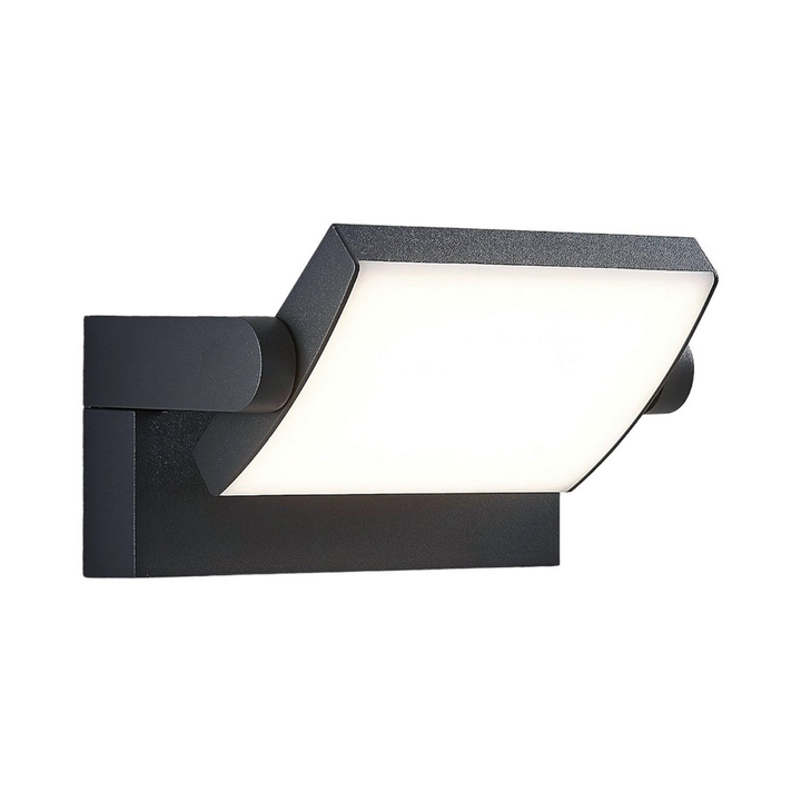 Lindby LED-Außenwandleuchte Sherin Außenwandleuchte Wandlampe Wandstrahler grau