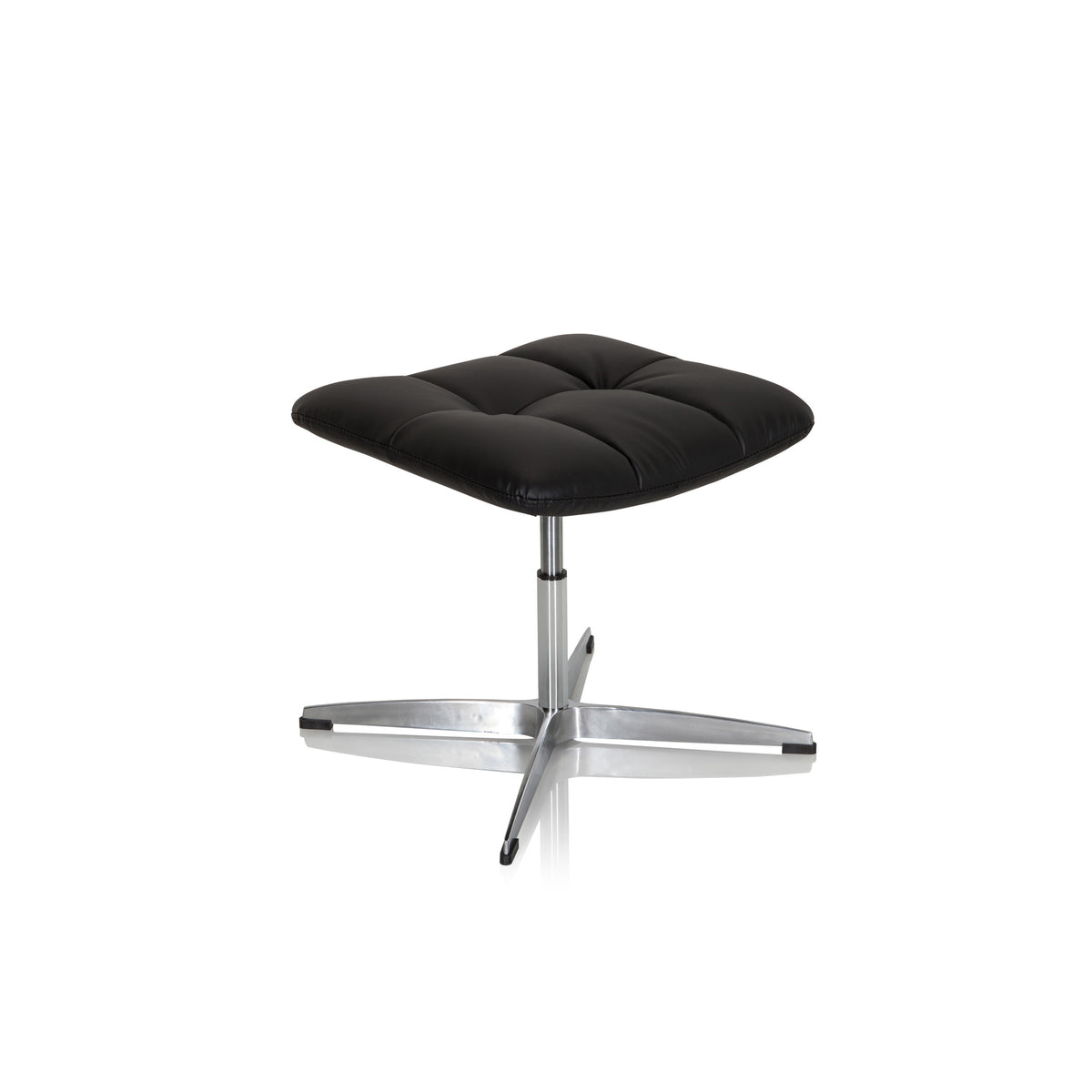hjh OFFICE Hocker Drehstuhl SARANTO Sitzhocker Sitz-Hocker Kunstleder schwarz    - 4251084696696