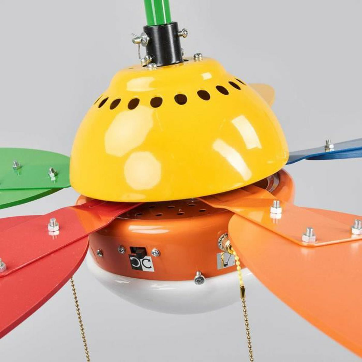Ventilateur de plafond coloré Lampenwelt, Ventilateur, Lampe, Luminaire Corinna avec lumière