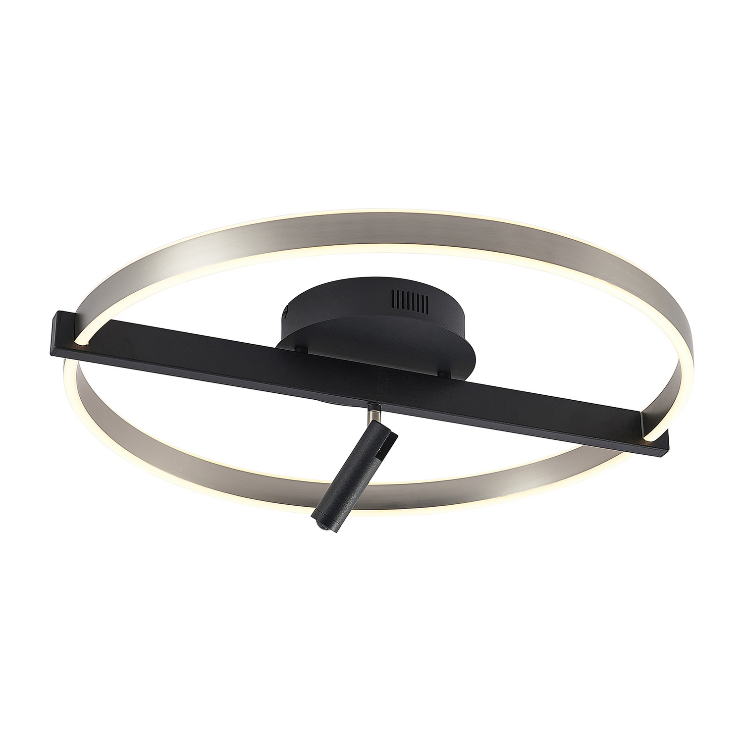 B-Ware Lucande Matwei Led Deckenlampe Deckenlampe Deckenlicht Lampe Ringförmig Nickel
