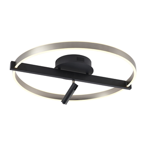 B-Ware Lucande Matwei Led Deckenlampe Deckenlampe Deckenlicht Lampe Ringförmig Nickel