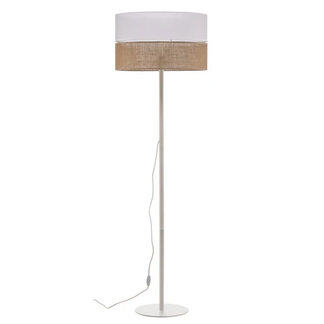Tk Lighting Stehleuchte Linobianco Standleuchte Stehlampe Schirm Stoff + Jute B-Ware - 5901780590789
