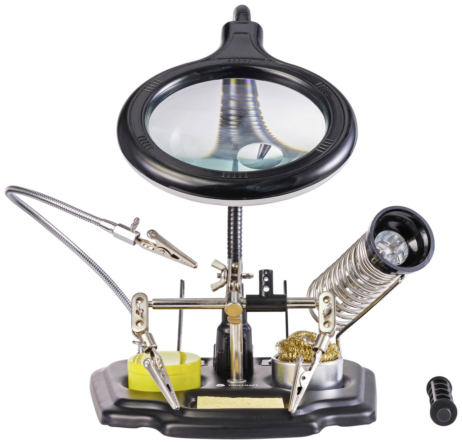 B-Ware Toolcraft Tisch Lupenleuchte Lupe Vergrößerung Led Schwarz Standfuß 100mm181