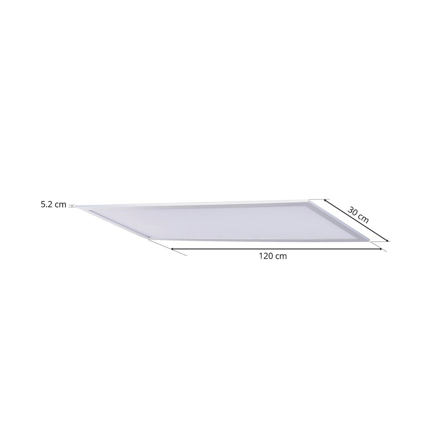 B-Ware Lindby Livel Led Panel Deckenleuchte Deckenlampe Lampe 120 X 30 Cm Weiß Silber