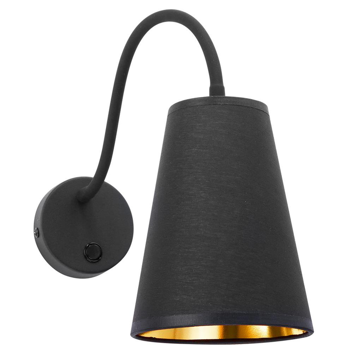 TK Lighting Wandleuchte WIRE GOLD schwarz 826 Leuchte Hängelampe Wandlicht E27