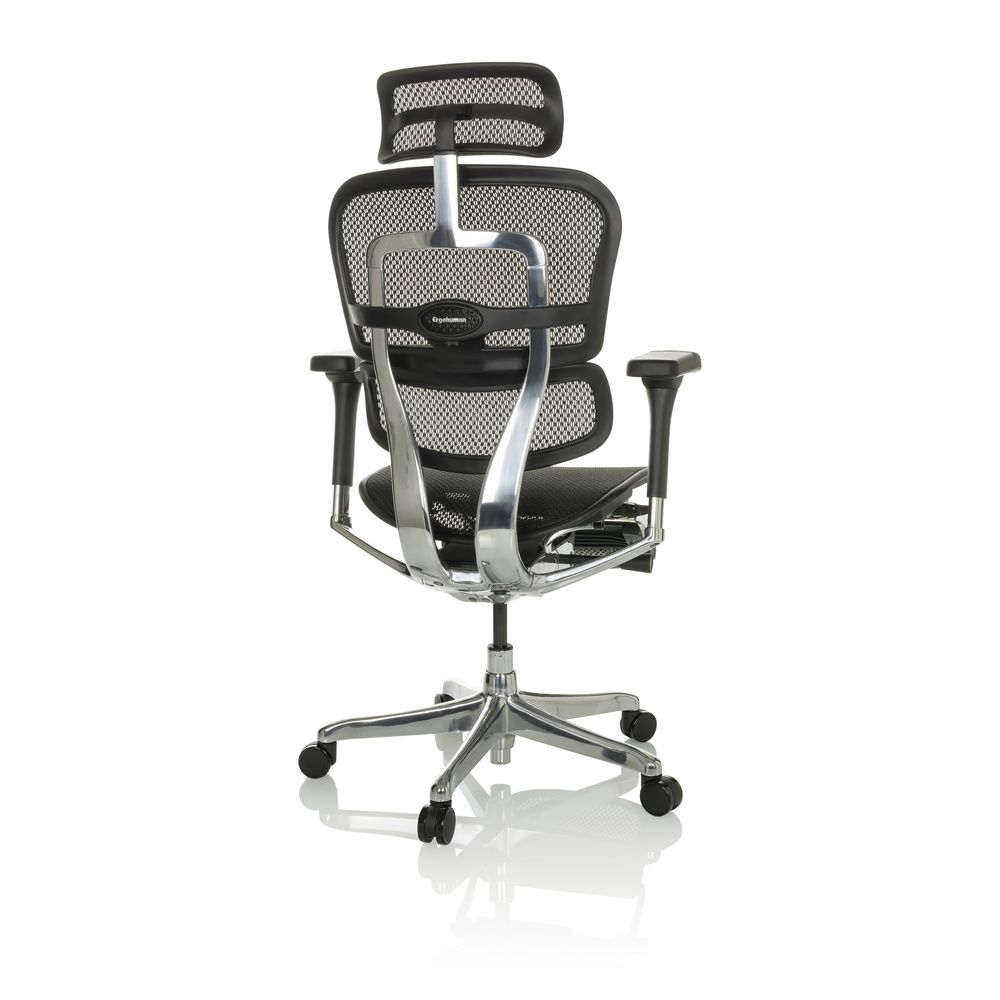 hjh OFFICE Bürostuhl Chefsessel ERGOHUMAN PLUS LEGPRO I schwarz mit Beinablage - 4064323035770