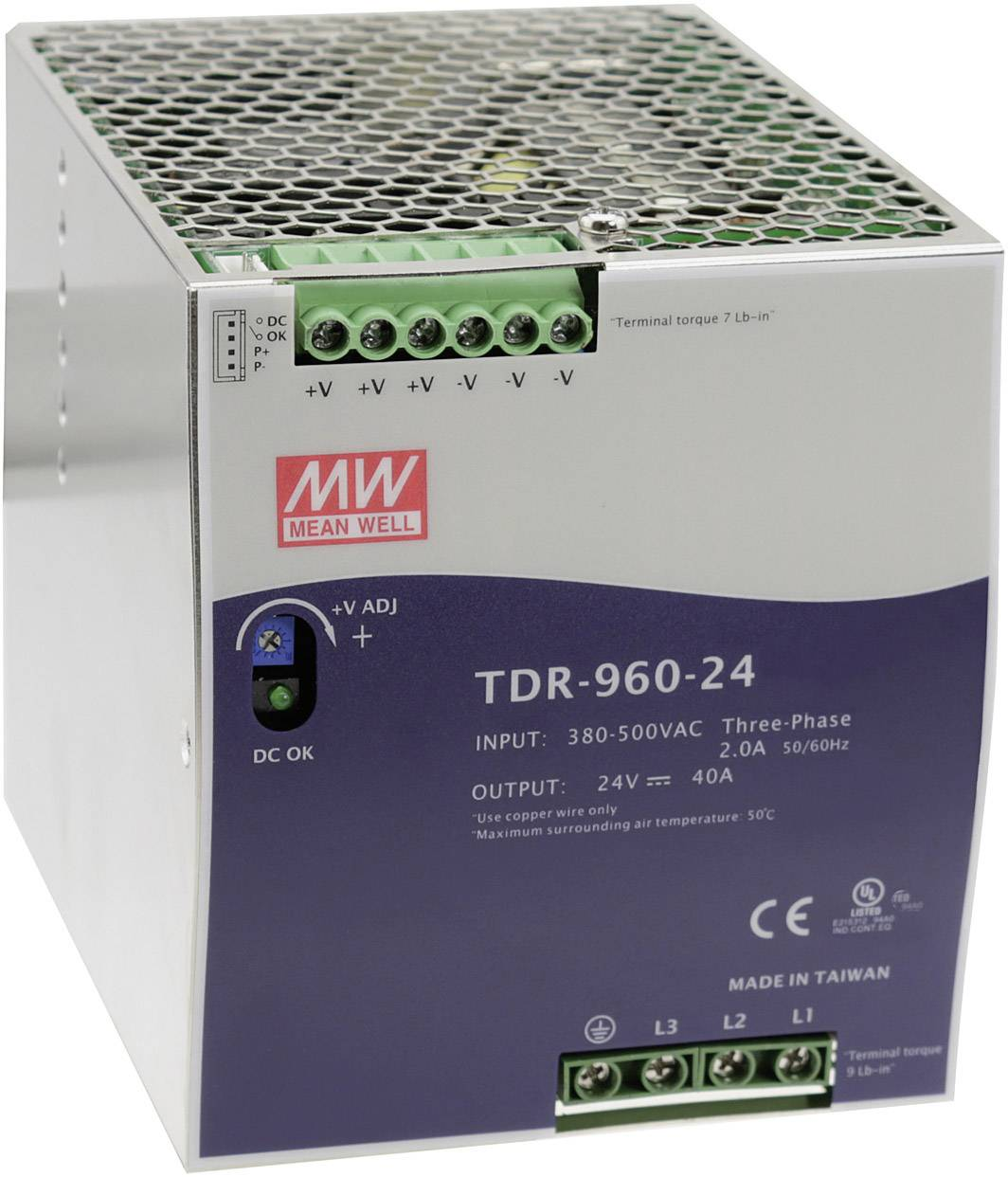 Mean Well Tdr 960 48 Hutschienen Netzteil (Din Rail) 48 V/Dc 20 A 960 W 1 X B-Ware