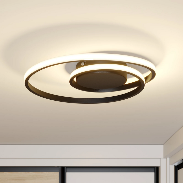 Lindby Kyron LED-Deckenlampe Hängelampe Lampe Leuchten Licht 22W schwarz matt